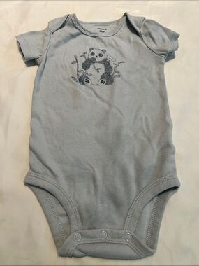 “Bundle 10/$13” Carter's 9m Light Blue Panda Short Sleeve baby Bodysuit